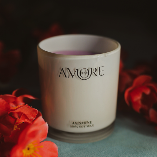 The Amore Nimbus Glass Scented Candle 150 GM | Fragrance : Jasmine