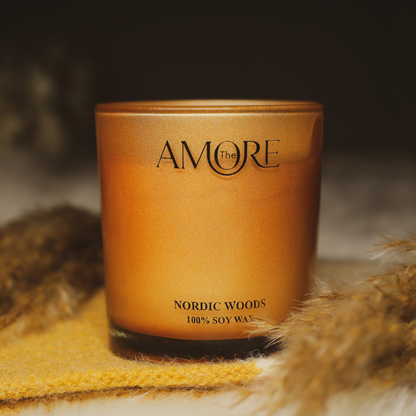 The Amore Nimbus Glass Scented Candle 150 GM | Fragrance :Nordic Woods