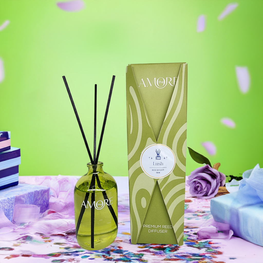 The Amore Reed Diffuser 100 ml | Fragrance: Lush | Premium Home Fragrance